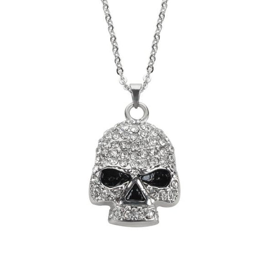 Shiny Skull Pendant with chain - Unleashed Jewelry