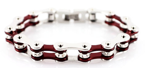 Bling Bike Chain- Candy Red - Unleashed Jewelry