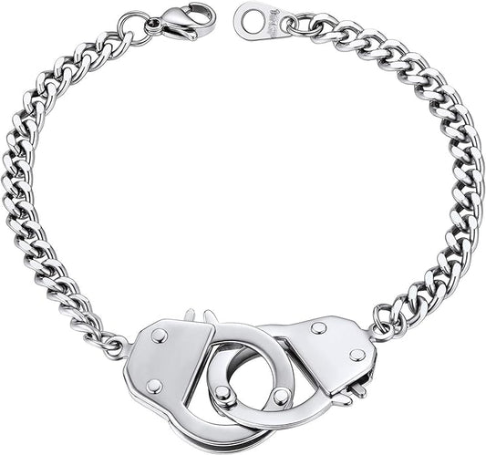 Handcuff and keys stainless steel bracelet - Unleashed