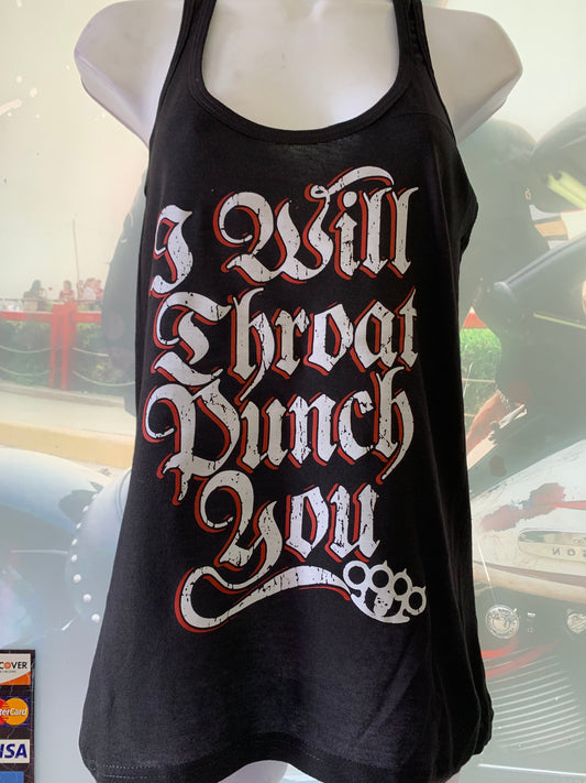I WILL THROAT PUNCH YOU tank - Unleashed Jewelry