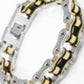 Stainless Steel Bike Chain Tri color Black Silver and Gold - Unleashed Jewelry