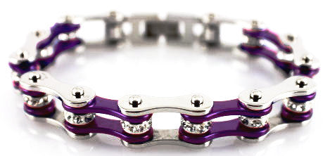 Bling Bike Chain-Dark Purple - Unleashed Jewelry