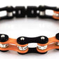 Bling Bike Chain-Black and Orange - Unleashed Jewelry
