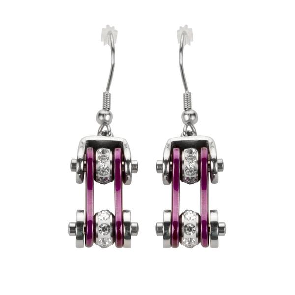 Bike Chain earrings- Many colors! - Unleashed Jewelry