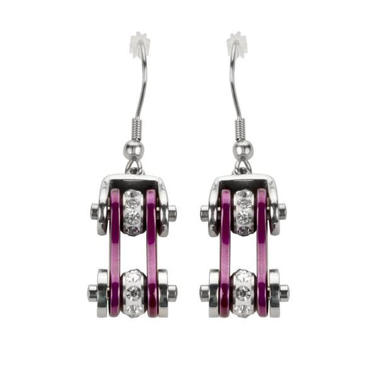 Bike Chain earrings- Many colors! - Unleashed Jewelry