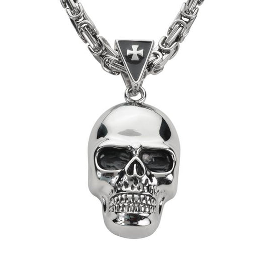 Full face skull with chain - Unleashed Jewelry