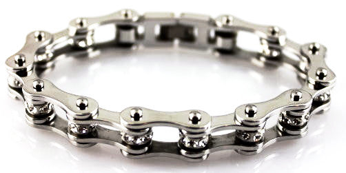 Bling Bike Chain Stainless Steel - Unleashed Jewelry