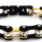 Bling Bike Chain-Black and Gold - Unleashed Jewelry