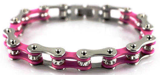Bling Bike Chain- Pink - Unleashed Jewelry