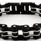 Stainless Steel Bike Chain 3/4 inch Black and Silver - Unleashed Jewelry