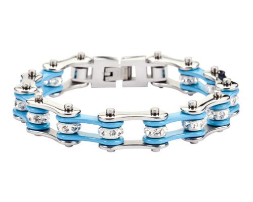 Bling Bike Chain Turquoise Teal - Unleashed Jewelry